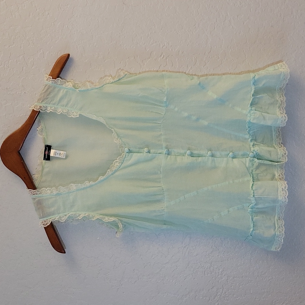 COSABELLA Made in Italy  Sheer Silk Blend Lace Detail Small